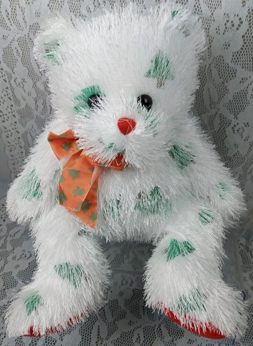Ty Punkies Christmas Teddy Bear Jolly Santa Claws Tree 15" Plush Stuffed 2005